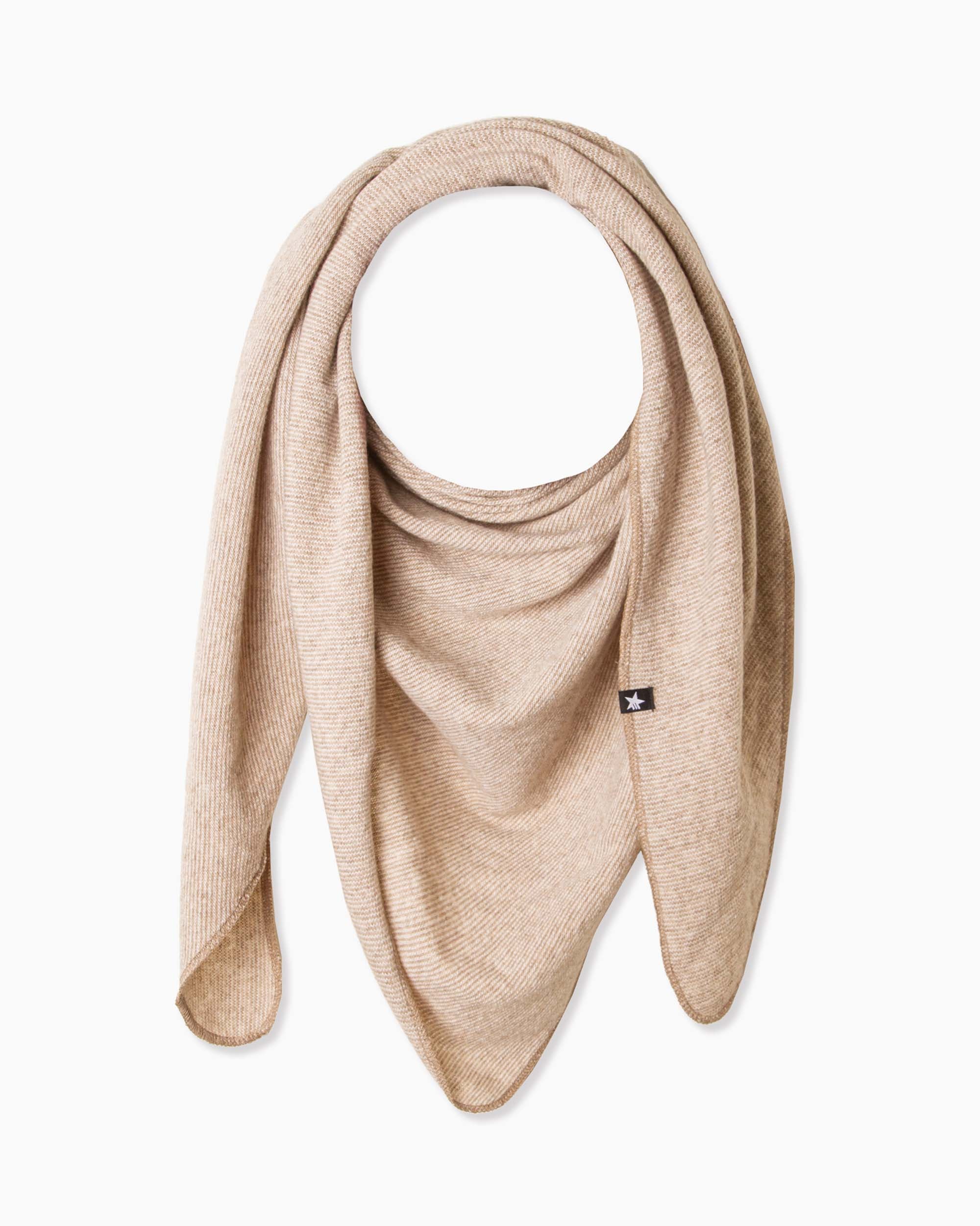 Maya Triangle Schal Braun Cremeweiß