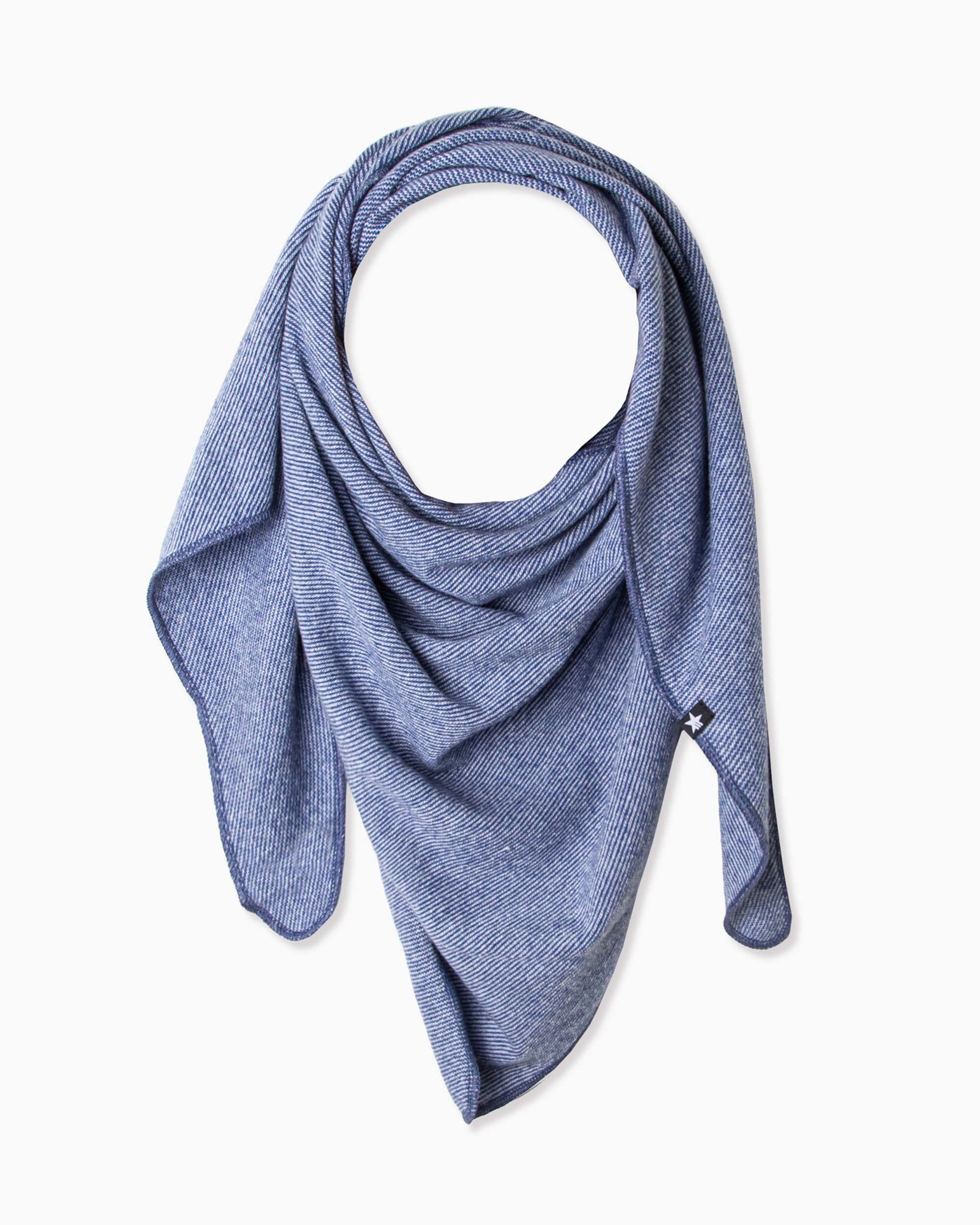 Maya Triangle Schal Blau Cremeweiß