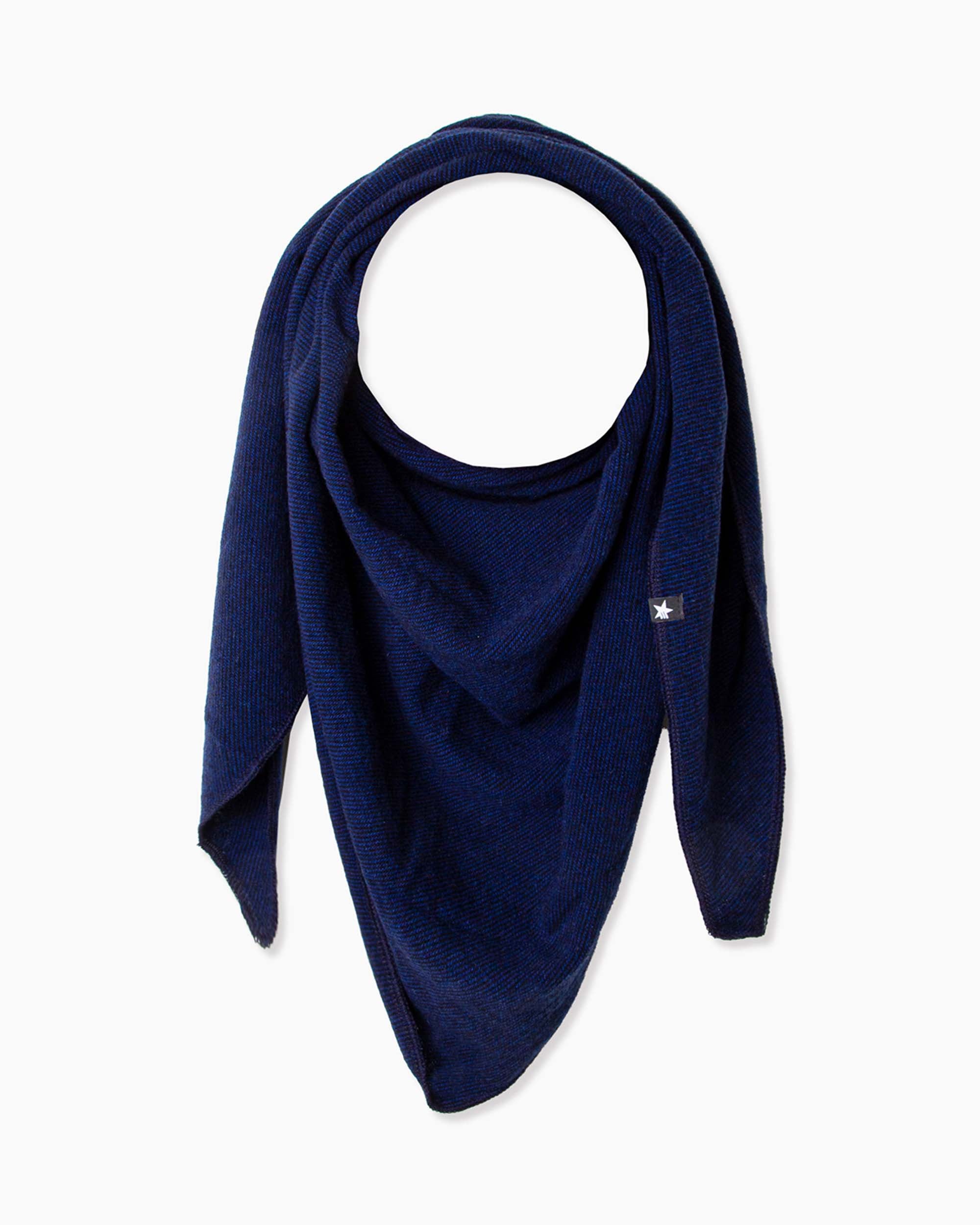 Maya Triangle Schal Dunkelblau Schwarz