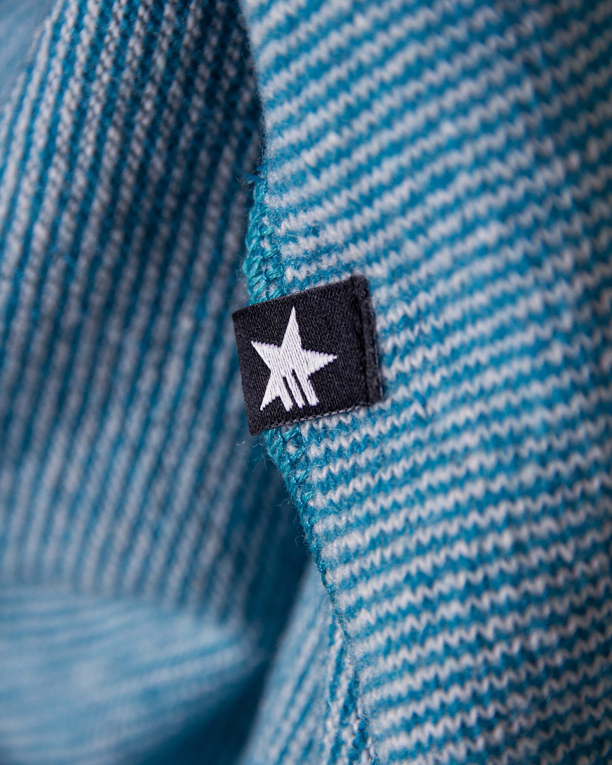 Maya Triangle Schal Petrol Cremeweiß